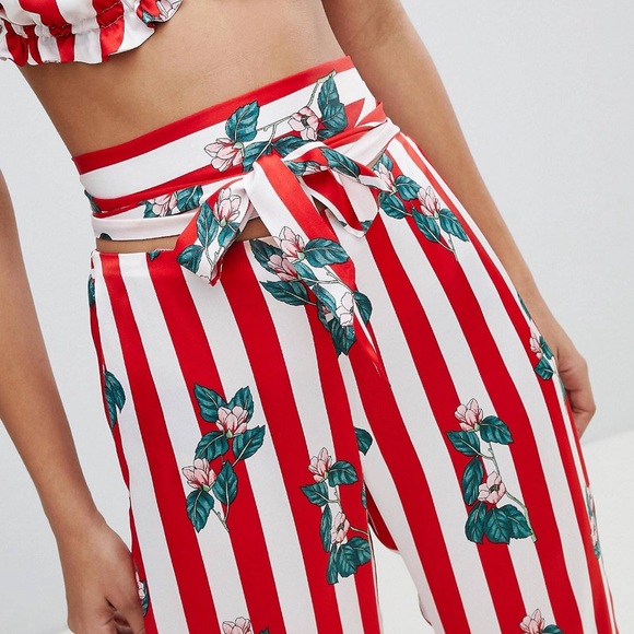 Floral wide leg trouser w/ bralette - Picture 3 of 4